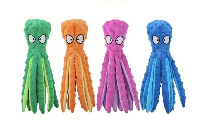 no stuffing dog toy octopus