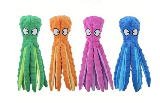 no stuffing dog toy octopus
