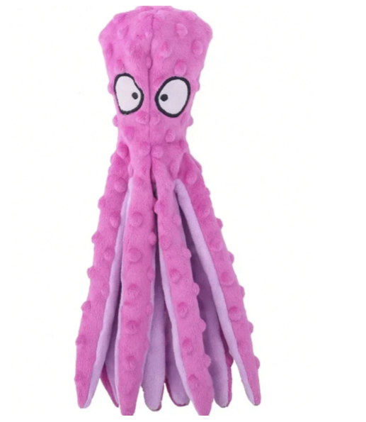 no stuffing dog toy octopus